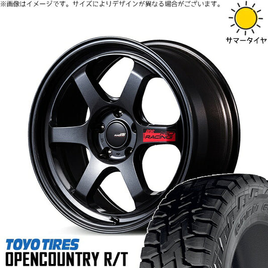 トーヨータイヤ オープンカントリー R/T 225/55R18 ＋ MIDレーシング R06 クリスタルブラック 18インチ 7.5J +50 5H114.3P サマー・ホイール4本セット。1枚目。
