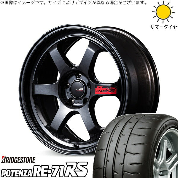 ブリヂストン ポテンザ RE71-RS 245/40R18 ＋ MIDレーシング R06 クリスタルブラック 18インチ 9.5J +12 5H114.3P サマー・ホイール4本セット。1枚目。