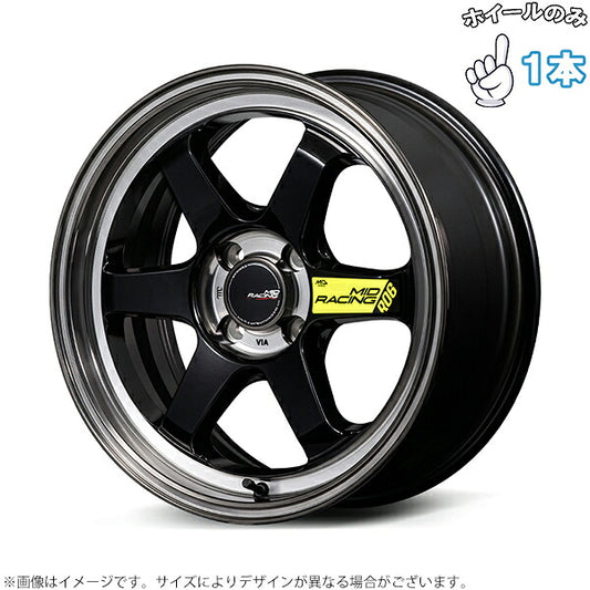 MIDレーシング R06 ブラッククリアポリッシュ 1本。代表画像。穴数・サイズは商品仕様をご確認ください。