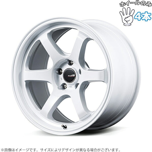 MIDレーシング R06 ホワイト 4本。代表画像。穴数・サイズは商品仕様をご確認ください。