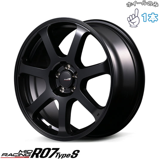 17インチ アルミホイール 5穴114.3 | MIDレーシング R07 TypeS セミグロスブラック 7J 1本