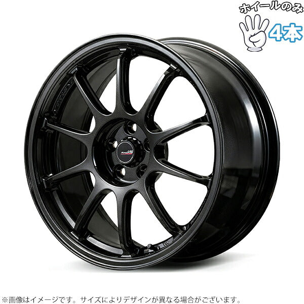 MIDレーシング R10 EVO ブラックメタリック 4本。代表画像。穴数・サイズは商品仕様をご確認ください。