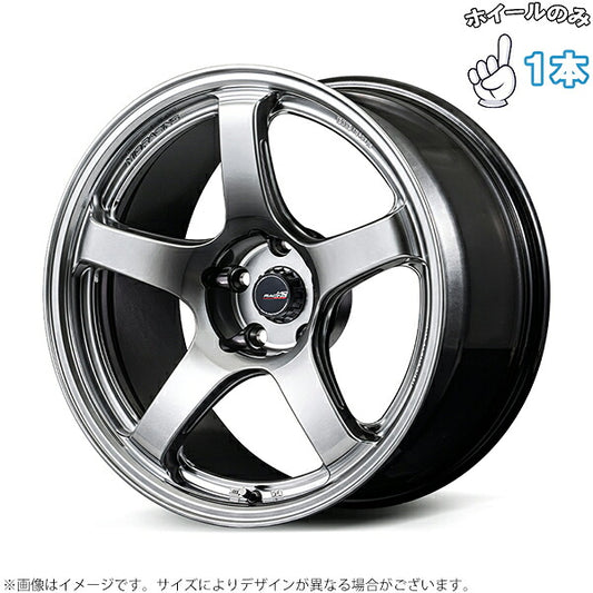 MIDレーシング R50 EVO ハイパーシルバー 1本。代表画像。穴数・サイズは商品仕様をご確認ください。