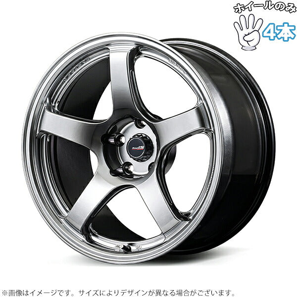 MIDレーシング R50 EVO ハイパーシルバー 4本。代表画像。穴数・サイズは商品仕様をご確認ください。