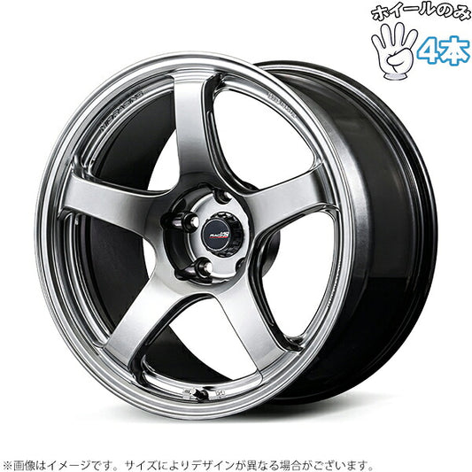 MIDレーシング R50 EVO ハイパーシルバー 4本。代表画像。穴数・サイズは商品仕様をご確認ください。