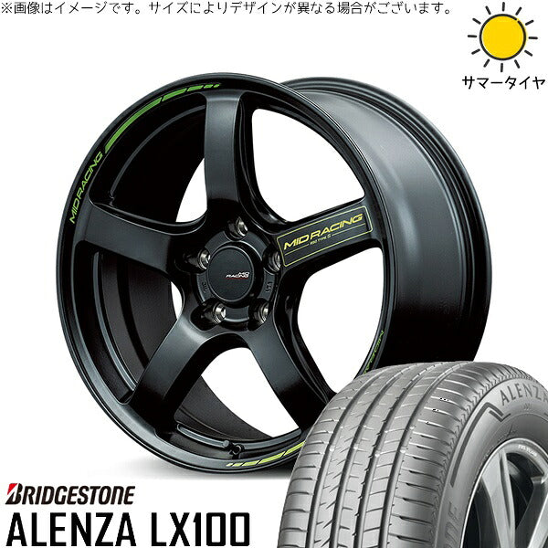 ブリヂストン アレンザ LX100 215/60R17 ＋ MIDレーシング R50 タイプS セミグロスブラック 17インチ 7J +48 5H114.3P サマー・ホイール4本セット。1枚目。
