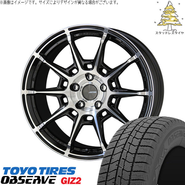トーヨータイヤ OBSERVE 185/60R15 ＋ ガレルナ レフィーノ ブラックポリッシュ 15インチ 6J +45 4H100P スタッドレス・ホイール4本セット。1枚目。