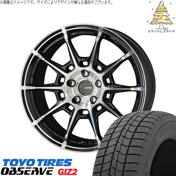 トーヨータイヤ OBSERVE 215/45R17 ＋ ガレルナ レフィーノ ブラックポリッシュ 17インチ 7J +48 5H114.3P スタッドレス・ホイール4本セット。1枚目。