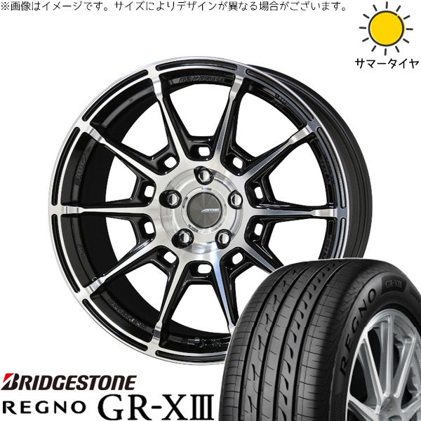 ブリヂストン レグノ GR-X3 235/35R19 ＋ ガレルナ レフィーノ ブラックポリッシュ 19インチ 8J +35 5H114.3P サマー・ホイール4本セット。1枚目。