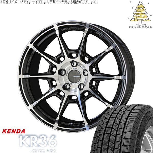 ケンダ アイステックネオ KR36 215/45R17 ＋ ガレルナ レフィーノ ブラックポリッシュ 17インチ 7J +48 5H114.3P スタッドレス・ホイール4本セット。1枚目。