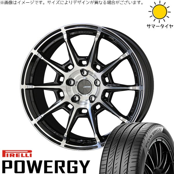 ピレリ パワジー 225/40R18 ＋ ガレルナ レフィーノ ブラックポリッシュ 18インチ 8J +48 5H114.3P サマー・ホイール4本セット。1枚目。
