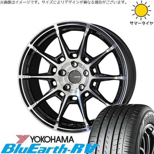 ヨコハマタイヤ ブルーアース RV03 245/40R19 ＋ ガレルナ レフィーノ ブラックポリッシュ 19インチ 8J +45 5H114.3P サマー・ホイール4本セット。1枚目。