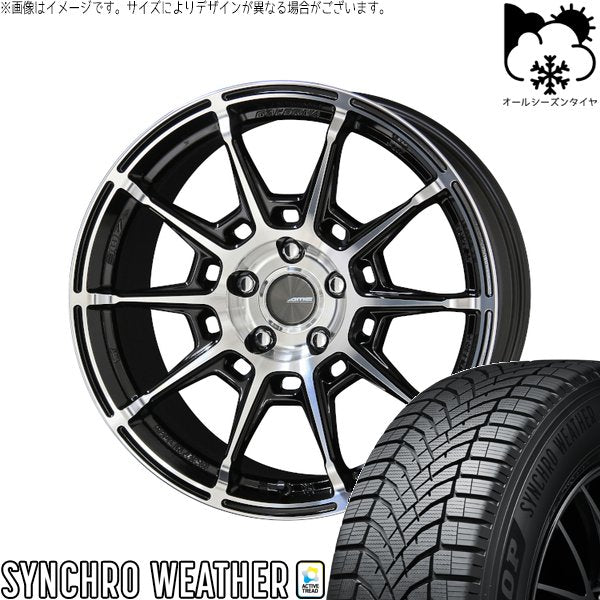 ダンロップ シンクロウェザー 215/45R18 ＋ ガレルナ レフィーノ ブラックポリッシュ 18インチ 8J +48 5H114.3P オールシーズン・ホイール4本セット。1枚目。