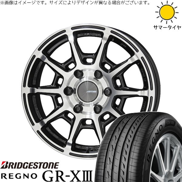 ブリヂストン レグノ GR-X3 RV 215/60R17 ＋ ガレルナ レフィーノ ブラックポリッシュ 17インチ 6.5J +38 6H139.7P サマー・ホイール4本セット。1枚目。