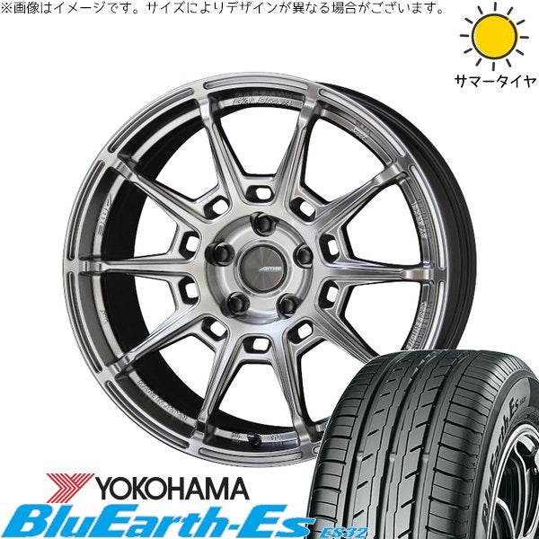 ヨコハマタイヤ ブルーアース ES32 225/40R18 ＋ ガレルナ レフィーノ ハイパーシルバー 18インチ 8.5J +45 5H114.3P サマー・ホイール4本セット。1枚目。