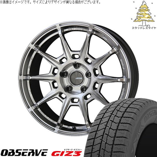 トーヨータイヤ オブザーブ GIZ3 225/40R18 ＋ ガレルナ レフィーノ ハイパーシルバー 18インチ 8.5J +45 5H114.3P スタッドレス・ホイール4本セット。1枚目。