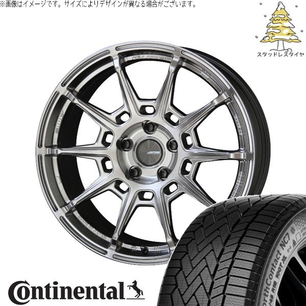 コンチネンタル ノースコンタクト NC7 245/40R18 ＋ ガレルナ レフィーノ ハイパーシルバー 18インチ 8.5J +38 5H114.3P スタッドレス・ホイール4本セット。1枚目。