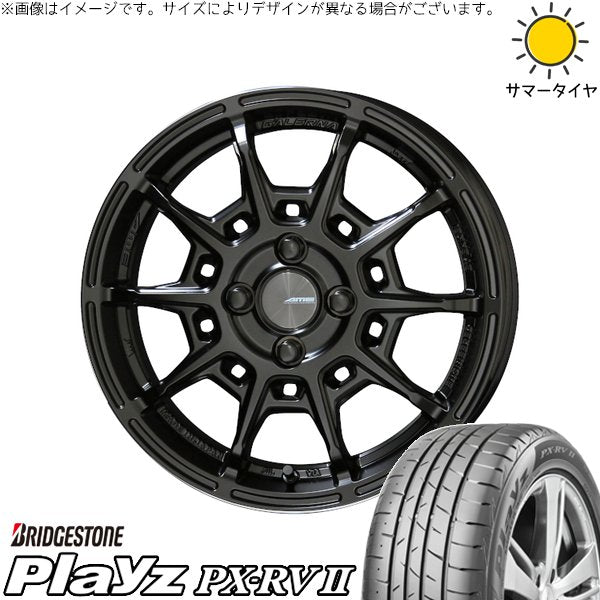 ブリヂストン プレイズ PX-RV2 205/50R17 ＋ ガレルナ レフィーノ マットブラック 17インチ 7J +45 4H100P サマー・ホイール4本セット。1枚目。