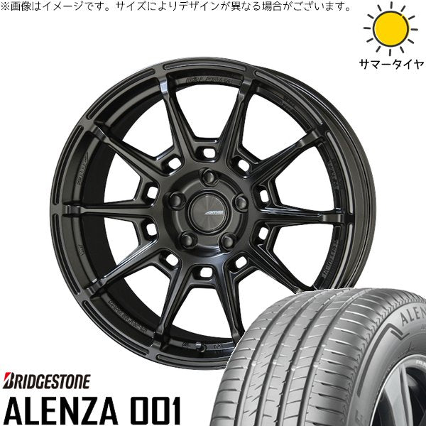 ブリヂストン アレンザ 001 225/55R18 ＋ ガレルナ レフィーノ マットブラック 18インチ 8J +48 5H114.3P サマー・ホイール4本セット。1枚目。