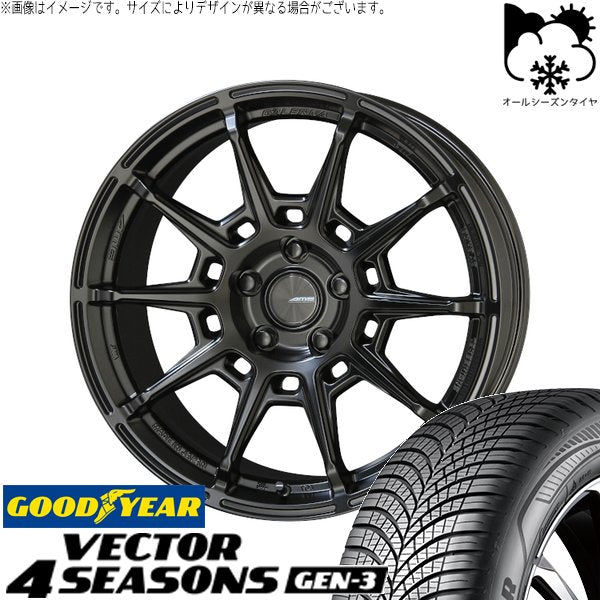 グッドイヤー ベクター4シーズンズ GEN-3 245/40R18 ＋ ガレルナ レフィーノ マットブラック 18インチ 8J +48 5H114.3P オールシーズン・ホイール4本セット。1枚目。