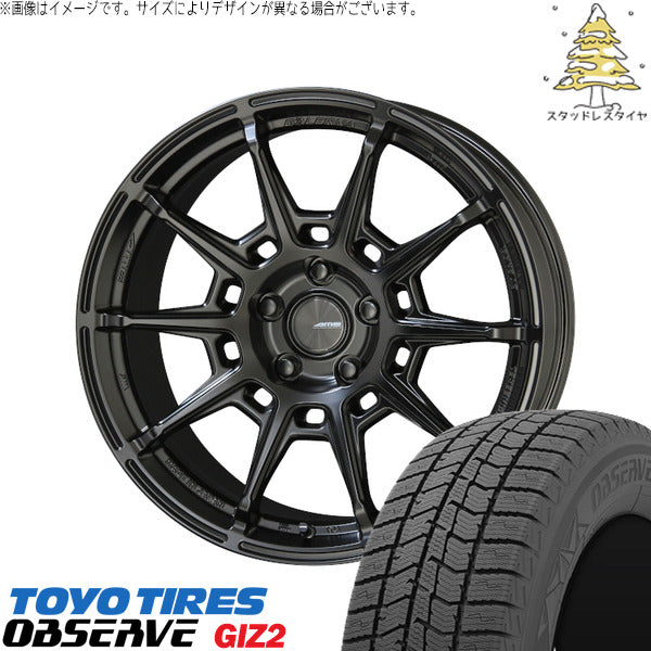 トーヨータイヤ OBSERVE 225/45R18 ＋ ガレルナ レフィーノ マットブラック 18インチ 8J +48 5H114.3P スタッドレス・ホイール4本セット。1枚目。