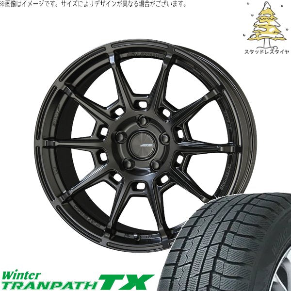 トーヨータイヤ ウィンタートランパス TX 225/50R18 ＋ ガレルナ レフィーノ マットブラック 18インチ 8J +48 5H114.3P スタッドレス・ホイール4本セット。1枚目。