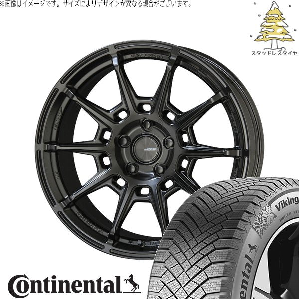 コンチネンタル バイキングコンタクト8 235/45R19 ＋ ガレルナ レフィーノ マットブラック 19インチ 8J +45 5H114.3P スタッドレス・ホイール4本セット。1枚目。