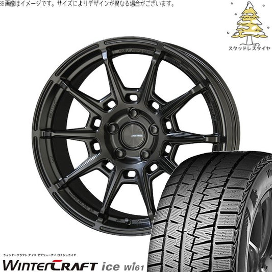 クムホ ウィンタークラフト アイス Wi61 225/45R18 ＋ ガレルナ レフィーノ マットブラック 18インチ 8.5J +45 5H114.3P スタッドレス・ホイール4本セット。1枚目。