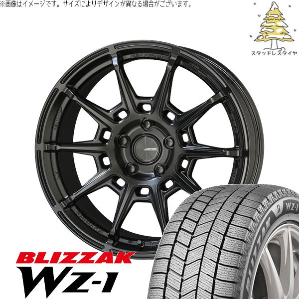 ブリヂストン ブリザック WZ-1 225/55R18 ＋ ガレルナ レフィーノ マットブラック 18インチ 8J +38 5H114.3P スタッドレス・ホイール4本セット。1枚目。