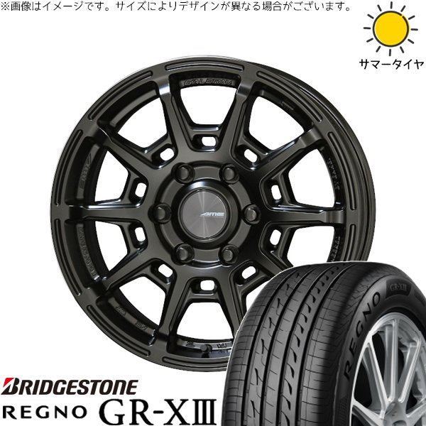 ブリヂストン レグノ GR-X3 RV 215/65R16 ＋ ガレルナ レフィーノ マットブラック 16インチ 6.5J +38 6H139.7P サマー・ホイール4本セット。1枚目。