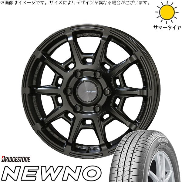 ブリヂストン ニューノ 215/60R17 ＋ ガレルナ レフィーノ マットブラック 17インチ 6.5J +38 6H139.7P サマー・ホイール4本セット。1枚目。