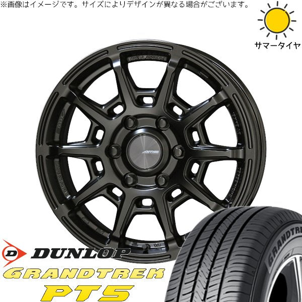 ダンロップ グラントレック PT5 215/65R16 ＋ ガレルナ レフィーノ マットブラック 16インチ 6.5J +38 6H139.7P サマー・ホイール4本セット。1枚目。