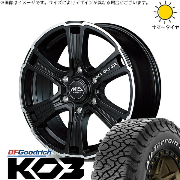 BFグッドリッチ オールテレーン T/A Ko3 (All-Terrain T/A Ko3) 215/65R16 ＋ MIDホイール ガルシア SSリボルバー セミグロスブラック/リボルバーポリッシュ 16インチ 6.5J +38 6H139.7P オールシーズン・ホイール4本セット。1枚目。