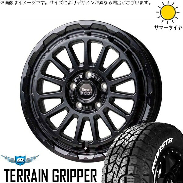 モンスタタイヤ テレーングリッパー 175/80R16 ＋ バークレイ ハードロック リザード セミグロスブラック 16インチ 7J +38 5H114.3P サマー・ホイール4本セット。1枚目。