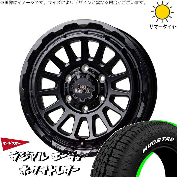 マッドスター ラジアルAT 215/65R16 ＋ バークレイ ハードロック リザード セミグロスブラック 16インチ 6.5J +38 6H139.7P サマー・ホイール4本セット。1枚目。