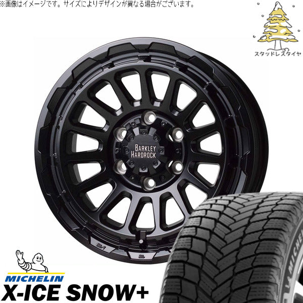 ミシュラン エックスアイス スノー+ 215/65R16 ＋ バークレイ ハードロック リザード セミグロスブラック 16インチ 6.5J +38 6H139.7P スタッドレス・ホイール4本セット。1枚目。