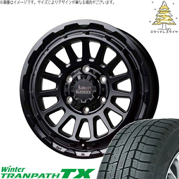 トーヨータイヤ ウィンタートランパス TX 215/70R15 ＋ バークレイ ハードロック リザード セミグロスブラック 15インチ 6J +44 6H139.7P スタッドレス・ホイール4本セット。1枚目。