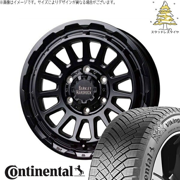 コンチネンタル バイキングコンタクト8 265/70R17 ＋ バークレイ ハードロック リザード セミグロスブラック 17インチ 8J +20 6H139.7P スタッドレス・ホイール4本セット。1枚目。
