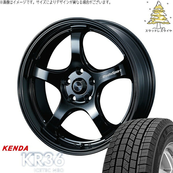 ケンダ アイステックネオ KR36 235/50R18 ＋ ウェッズスポーツ RN05M グロスブラック 18インチ 8.5J +45 5H114.3P スタッドレス・ホイール4本セット。1枚目。