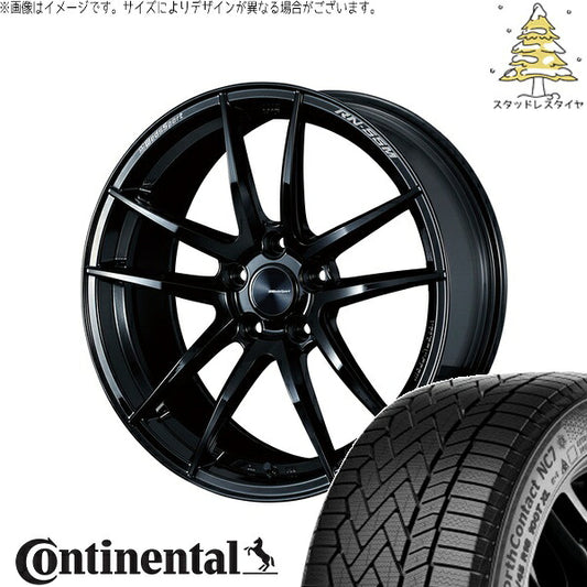 コンチネンタル ノースコンタクト NC7 245/40R18 ＋ ウェッズスポーツ RN55M グロスブラック 18インチ 9J +45 5H114.3P スタッドレス・ホイール4本セット。1枚目。