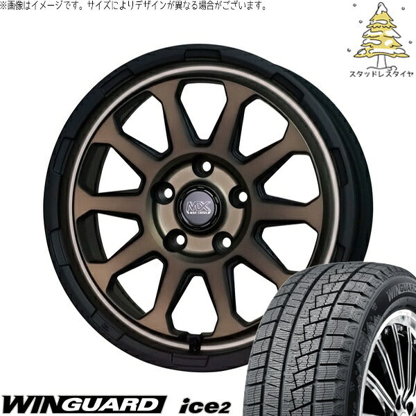 ネクセン ウィンガード アイス2 215/60R17 ＋ マッドクロス レンジャー マットブロンズ 17インチ 7J +38 5H114.3P スタッドレス・ホイール4本セット。1枚目。