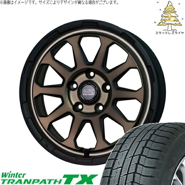 トーヨータイヤ ウィンタートランパス TX 205/65R16 ＋ マッドクロス レンジャー マットブロンズ 16インチ 7J +38 5H114.3P スタッドレス・ホイール4本セット。1枚目。