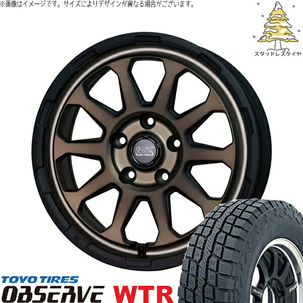 トーヨータイヤ オブザーブ W/T-R 245/65R17 ＋ マッドクロス レンジャー マットブロンズ 17インチ 7J +38 5H114.3P スタッドレス・ホイール4本セット。1枚目。