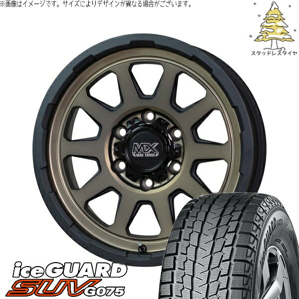 ヨコハマタイヤ アイスガード SUV G075 285/60R18 ＋ マッドクロス レンジャー マットブロンズ 18インチ 8J +20 6H139.7P スタッドレス・ホイール4本セット。1枚目。