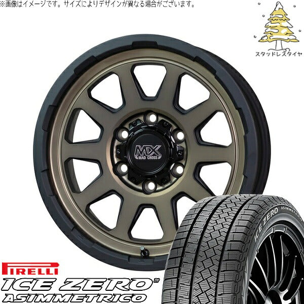 ピレリ アイスゼロアシンメトリコ 215/65R16 ＋ マッドクロス レンジャー マットブロンズ 16インチ 6.5J +38 6H139.7P スタッドレス・ホイール4本セット。1枚目。