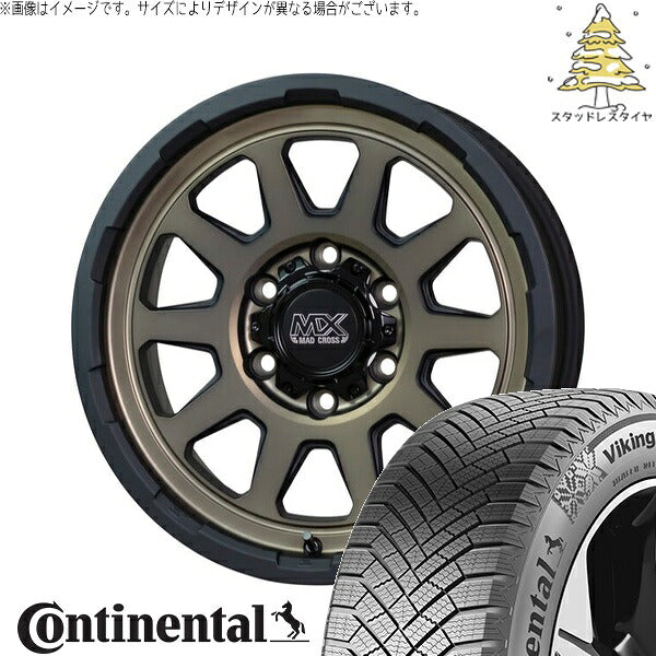 コンチネンタル バイキングコンタクト8 265/70R17 ＋ マッドクロス レンジャー マットブロンズ 17インチ 8J +20 6H139.7P スタッドレス・ホイール4本セット。1枚目。