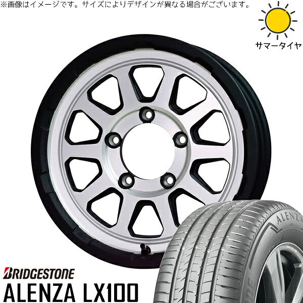 ブリヂストン アレンザ LX100 215/70R16 ＋ マッドクロス レンジャー マットシルバー 16インチ 5.5J +20 5H139.7P サマー・ホイール4本セット。1枚目。