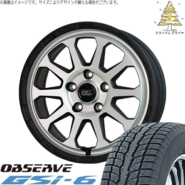 トーヨータイヤ オブザーブ Gsi-6 215/70R16 ＋ マッドクロス レンジャー マットシルバー 16インチ 7J +38 5H114.3P スタッドレス・ホイール4本セット。1枚目。