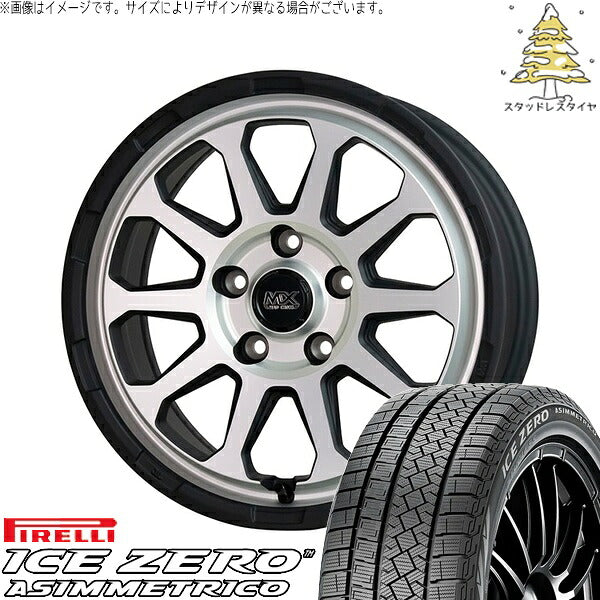 ピレリ アイスゼロアシンメトリコ 225/65R17 ＋ マッドクロス レンジャー マットシルバー 17インチ 7J +38 5H114.3P スタッドレス・ホイール4本セット。1枚目。