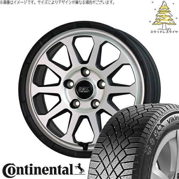 コンチネンタル バイキングコンタクト セブン (VikingContact7) 205/65R16 ＋ マッドクロス レンジャー マットシルバー 16インチ 7.0J +38 5H114.3P スタッドレス・ホイール4本セット。1枚目。